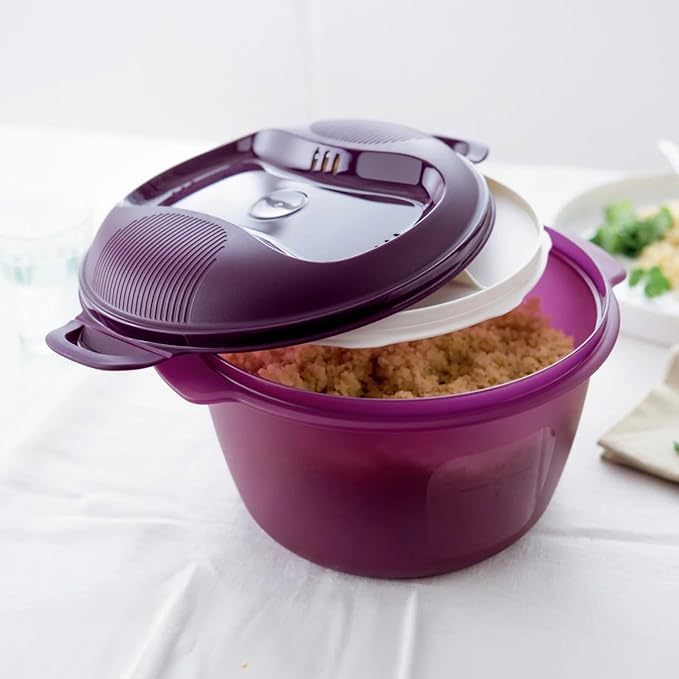 Tupperware Microwave Rice Cooker Purple Large 3L or 12 cup