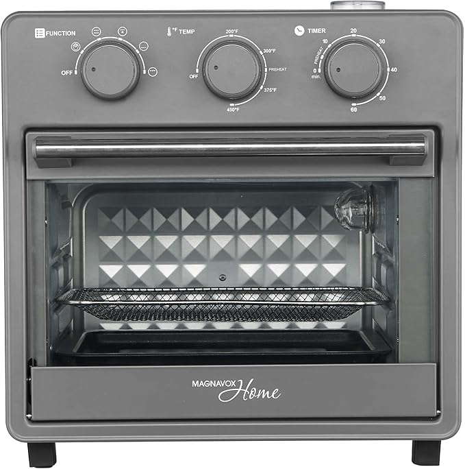 Magnavox Home, 16.5 qt Air Fryer Oven, With Steam Infusion, Black