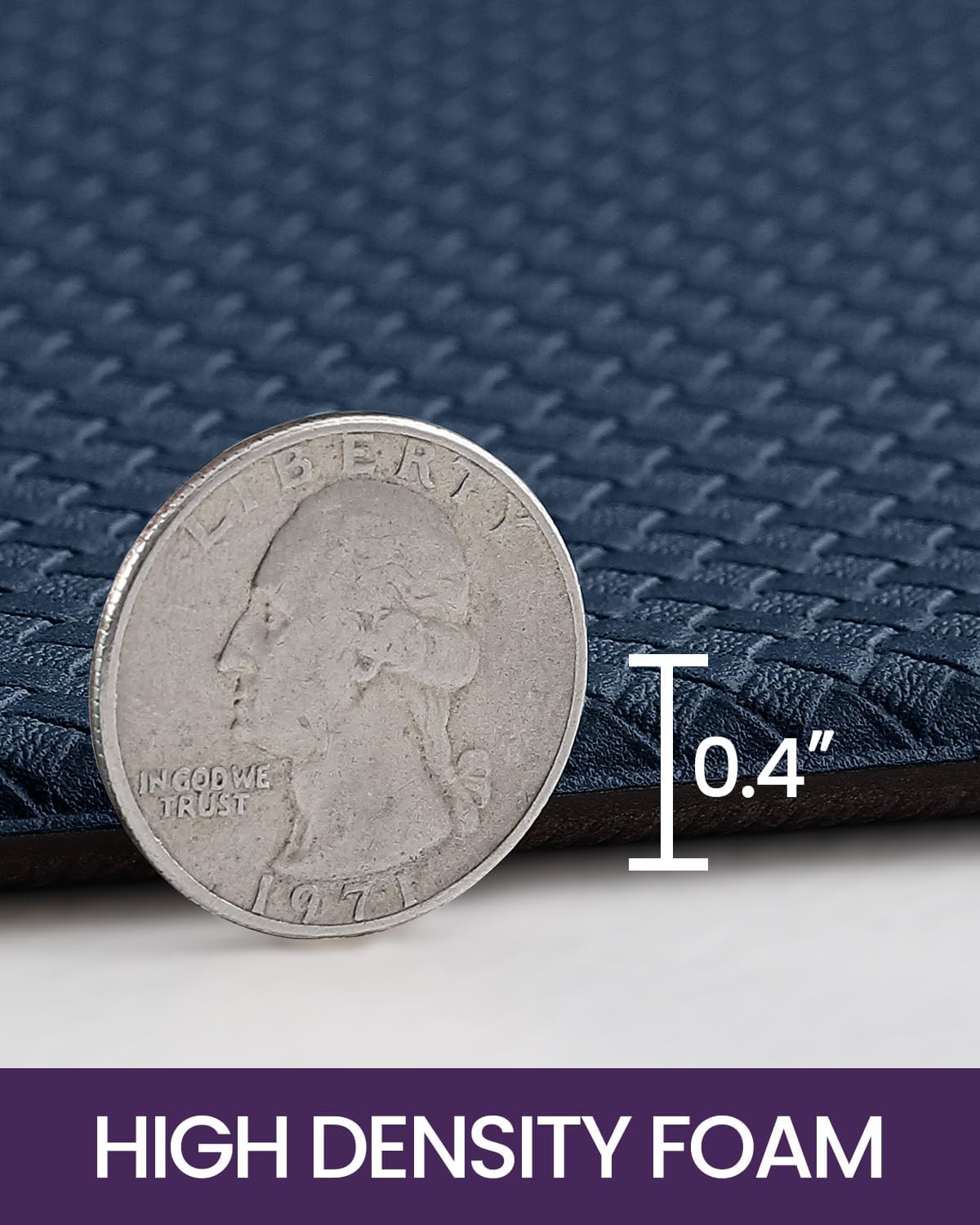 DEXI Kitchen Floor Mats Cushioned Anti Fatigue, 23x86, Large Long Standing Runner Rug Waterproof, Comfort Memory Foam Padded for Front Sink Laundry, Navy