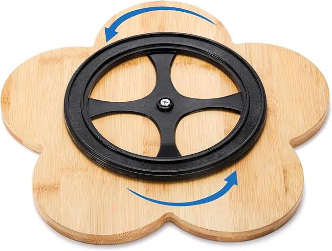 yarlung Lazy Susan Divided Serving Dishes Appetizer Tray, 5 Removable Ceramic Snack Bowls with Lids and Bamboo Platter, Relish Tray Nuts Dishes for Chips, Fruits, Candy