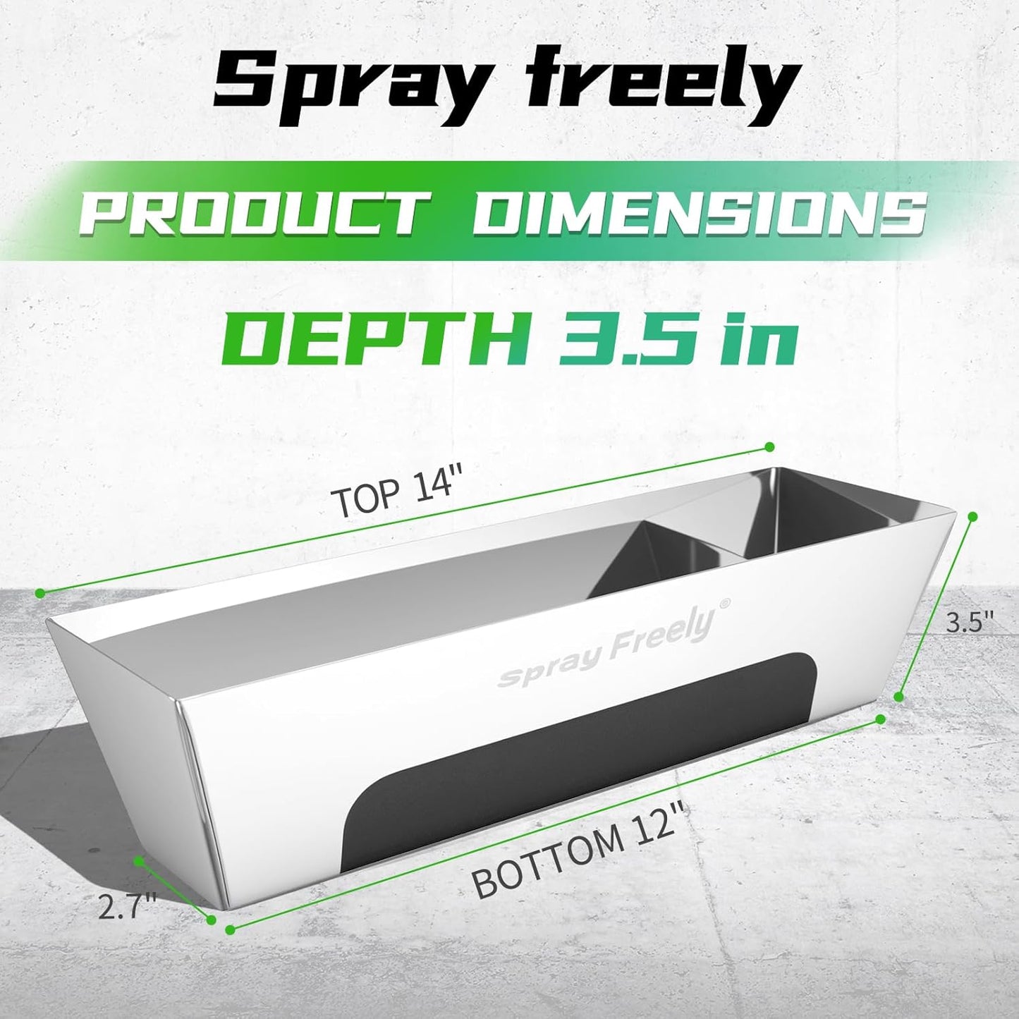 Drywall Mud Pan, Stainless Steel Mud Pan, Sheared Edges for Easy Knife Cleaning, Perfect Size for Larger Drywall Knife, Suitable For Mortar, Mixing Cement, Putty And Paint (12 Inch 1 Pack)