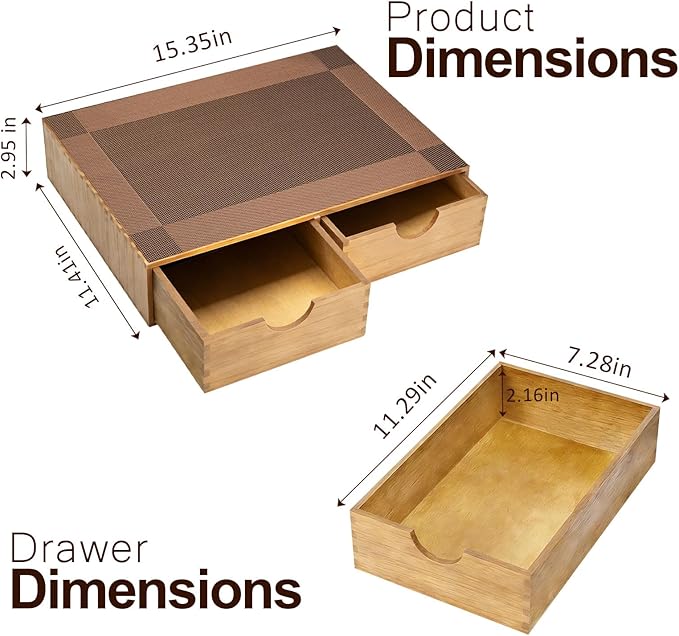 MonBel Wooden K Cup Organizer, Coffee Pod Storage Box, Coffee Pod Tea Organizer and Storage, Kcup Holder for Countertop Kitchen Office Coffee Bar, 30 Pod Capacity