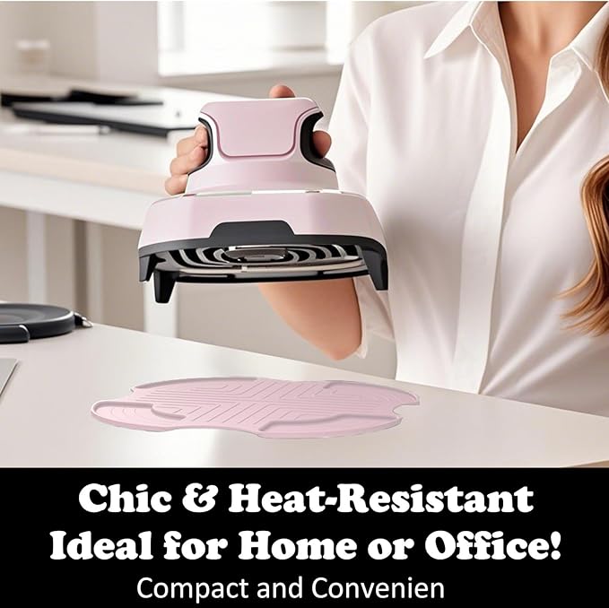 Tailored Ninja Crispi PowerPod Silicone Trivet – Hot Pads for Ninja Crispi Glass Air Fryer Accessories, Heat-Resistant, Non-Slip, Protection for Countertop (Pink)