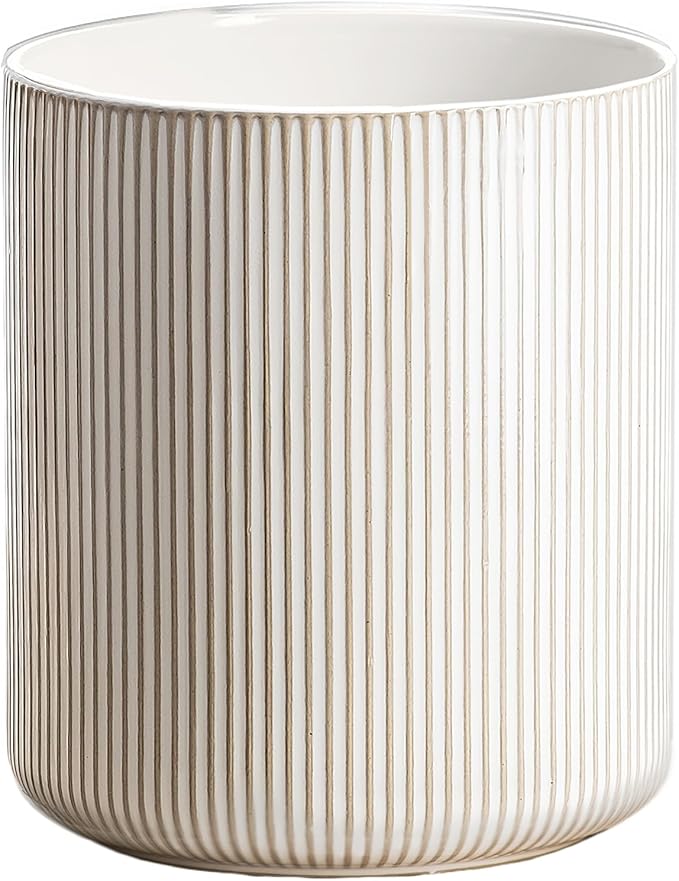 getstar Large Utensil Holder for Kitchen Counter,7.2" Vintage Ceramic Utensils Crocks Utensil Organizer for Spatula Farmhouse Kitchen Decor