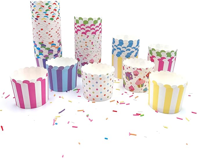 1000pcs Random Colorful Paper Baking Cups Muffin Cupcakes Liners Baking Cases Wrapper