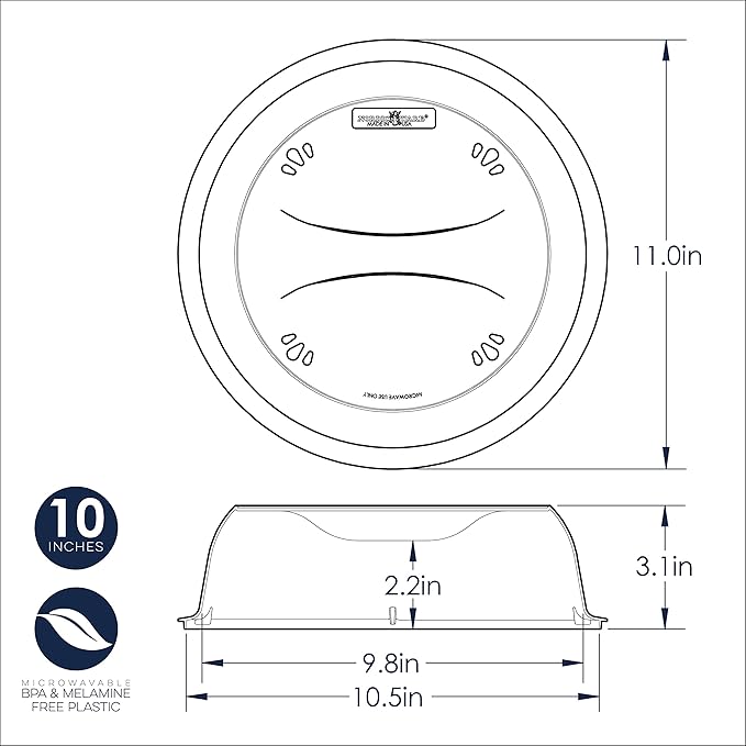 Nordic Ware Plastic Deluxe Microwave Cover, Clear (Set of 2)