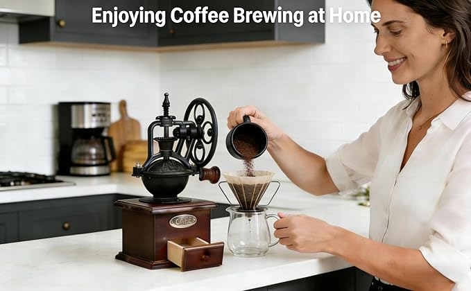 Manual Vintage Style Hand Coffee Grinder, manual coffee grinder with handle,Roller Mill