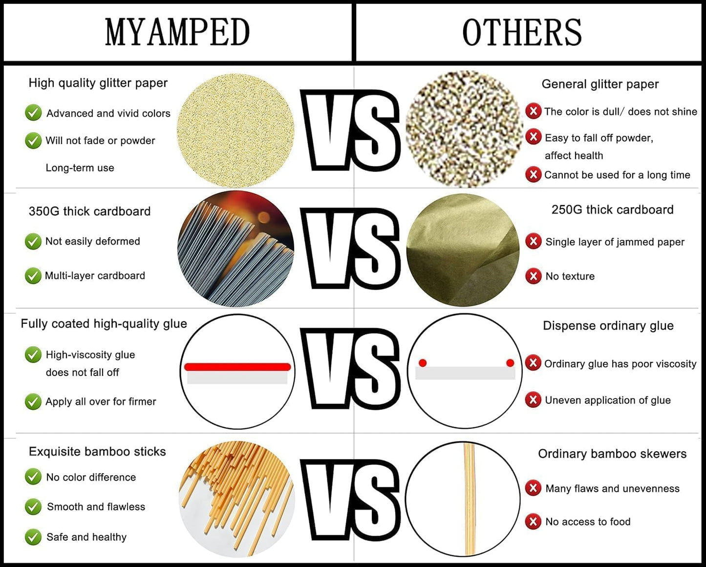 Happy Birthday Cake Topper - Glitter Gold Birthday Cake Top Decorations (Gold)
