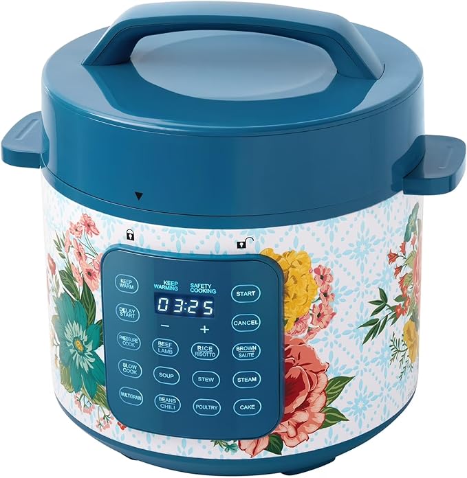6 Quart Electric Pressure Cooker with Touch Control Display, Multi-Function Cooker, Digital Timer, Fast Cooking Appliance, Removable Pot