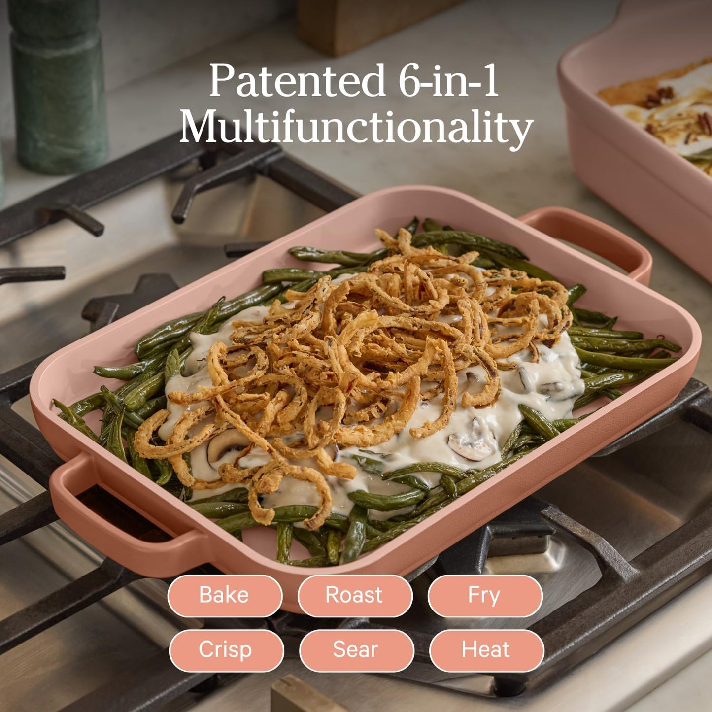 Our Place Mini Griddle Pan - 2 Quart Nonstick Ceramic Sheet Pan & Stovetop Griddle with Handles | Toxin-Free Cast Aluminum | Oven Safe up to 450°F | Spice