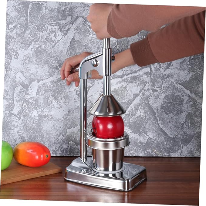 ULTECHNOVO Stainless Steel Manual Press Juicer Handheld Citrus Extractor for Fruits and Vegetables Easy to Clean Sturdy Design for Home Use and Fresh Juice Preparation
