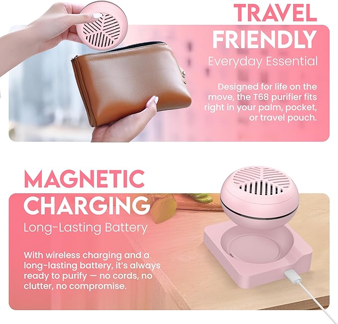 Fruit and Vegetable Washing Machine, Fruit Vegetable Cleaner Device, Portable USB Wireless Veggie Wash with Purification Technology, for Washing Fruits, Vegetables, Rice, Meat, Pink
