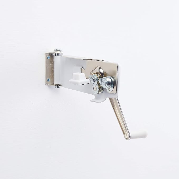 KitchenCraft KC609WH Swing-A-Way Wall Mounted Can Opener - Tin with Magnetic Lid Lifter,Metal,17.5 x 8 x 7 cm,Silver