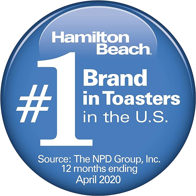 Hamilton Beach 2 Slice Toaster with Extra-Wide Slots,Bagel Setting,Toast Boost,Slide-Out Crumb Tray,Auto-Shutoff & Cancel Button,Defrost Function,Stainless Steel (22794),(Pack of 2)