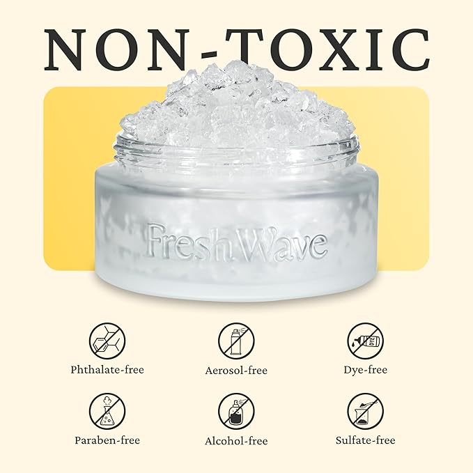 Fresh Wave Lemon Odor Removing Gel Refill, 63 oz. - Safer Odor Absorbers for Home, Natural Plant-Based Odor Eliminator, Every 15 oz. lasts 30-60 Days, For Cooking, Trash & Pets
