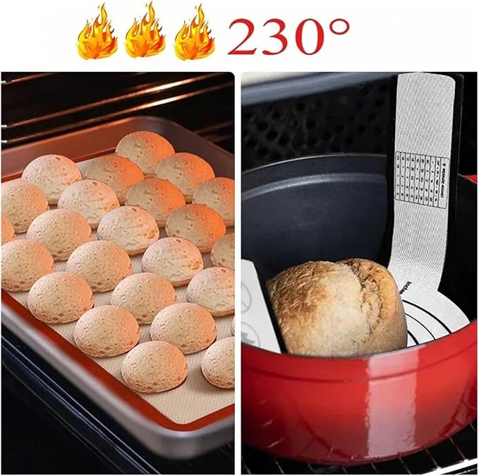 1 Piece Silicone Baking Mat Non Stick Heat Resistant Oven Liner Sheet for Cookie Macaron Bread Tool(Red 40x30cm)