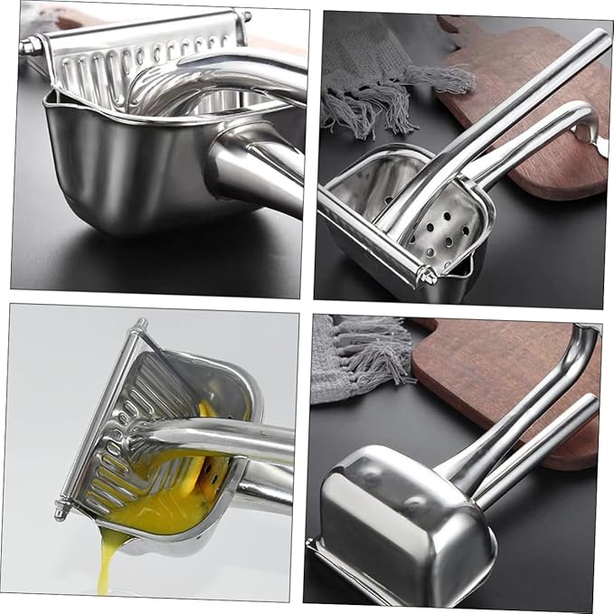 Stainless Steel Manual Fruit Juicer Food-grade Squeezer for and Juice Extraction Ergonomic Handle Labor-saving Design for Home Use