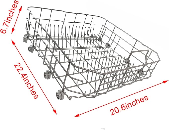 【2026 Next Generation】DD82-01073A Lower Rack Assembly OEM Replacement part Fit For Samsung Dishwasher Dishrack DW80R5061/DW80R5060/DW80K7050UG Series