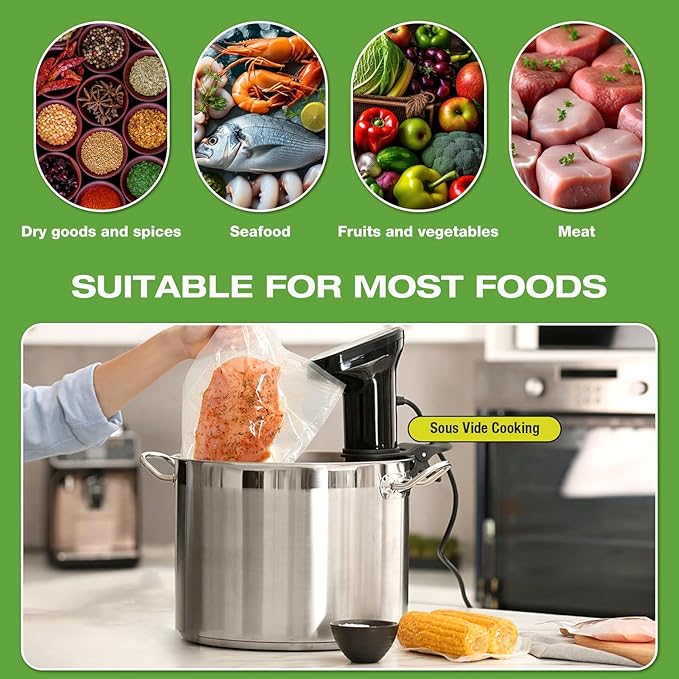 Handheld Vacuum Sealer for Food, Portable Rechargeable Wireless Vacuum Sealer with 20 Reusable Vacuum Seal Bags for Preserving Vegetables Fruit Meat