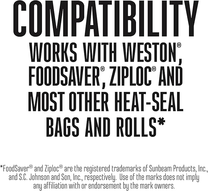 Weston Compact Food Vacuum Sealer Machine, Powerful 23” Hg Pump, For bags Up To 11” Wide, 100 Watts, Corner Guides for Easy Align, Intuitive Controls + Pulse Function, Black (65-2061-W)