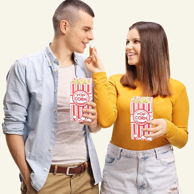 Essenya 402 Pcs Popcorn Bags with Popcorn Scoop and Salt Shaker,1 oz Small Pop Corn Bags Popcorn Bags Individual Servings for Popcorn Machine Supplies Party Movie Night Theater