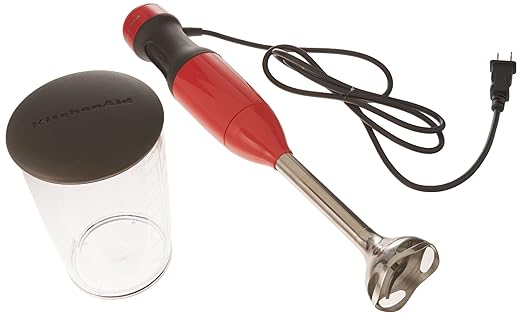 KitchenAid KHB1231WM Watermelon 2-Speed Hand Blender, 8"