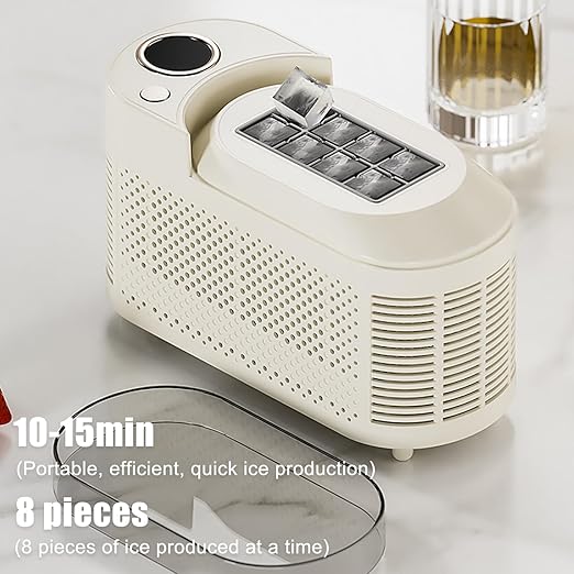 mini Ice Maker Machine Counter Top for Home, Portable Small Clear Ice Cube Maker, ce Ready in 10 Mins, Low Noise & Energy Saving, Easy to Clean (Purple #Name?)