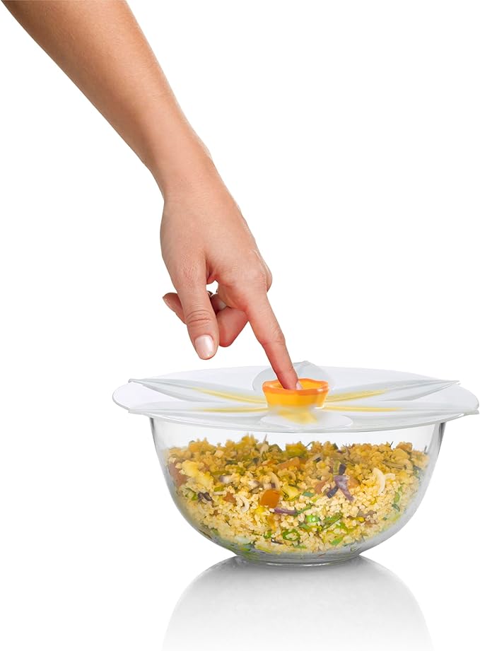 Charles Viancin Silicone Lids - Daffodil Silicone Bowl Covers/Airtight Pan Lid (9 Inch)