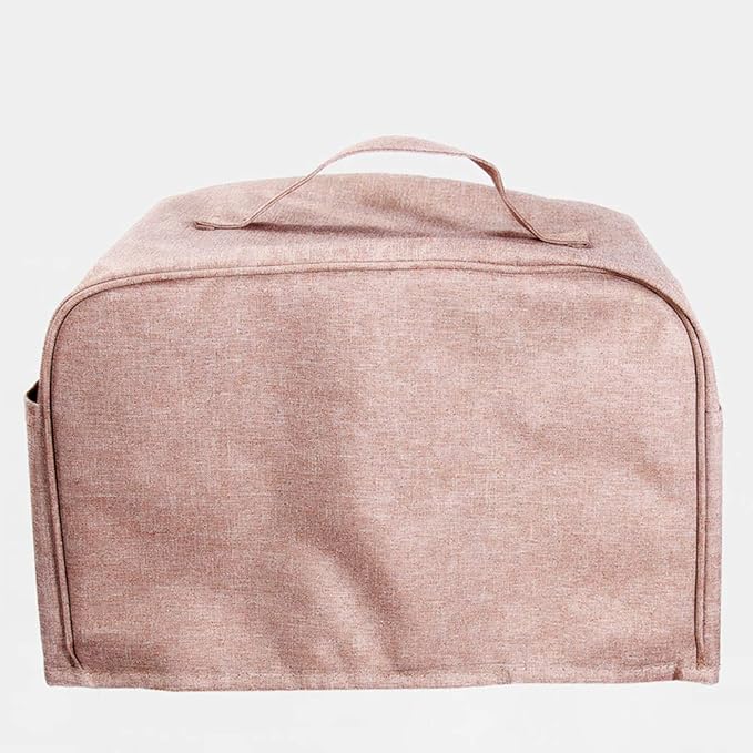FLR 2 Slice Toaster Cover with Pockets, Dust-proof & Oil Proof, Fit Most 2 Slice Toasters (Rice Coffee, 11.5' x 7.5' x 8')