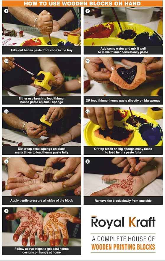 Royal Kraft Assorted Wooden Block Printing Stamps (Set of 25) Bulk01_25B