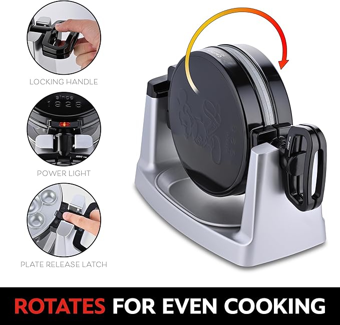 Mickey Mouse Waffle and Donut Maker with 3 Sets of Removable Nonstick Ceramic Plates