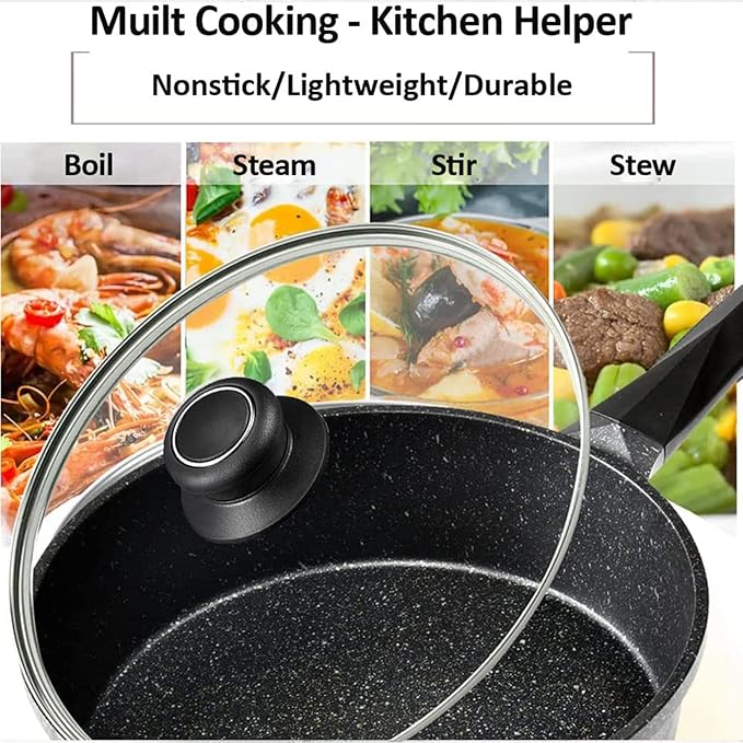 10 Inch Pan Lid 10" Tempered Glass Lid for Frying Pan, Skillets, Pans, Pots and Wok, Heat Resistant Handle