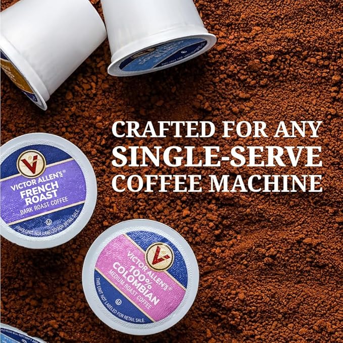 Victor Allen's Coffee Favorites Variety Pack, 200 Count, Single Serve Coffee Pods for Keurig K-Cup Brewers (Morning Blend, 100% Colombian, Donut Shop Blend, French Roast)