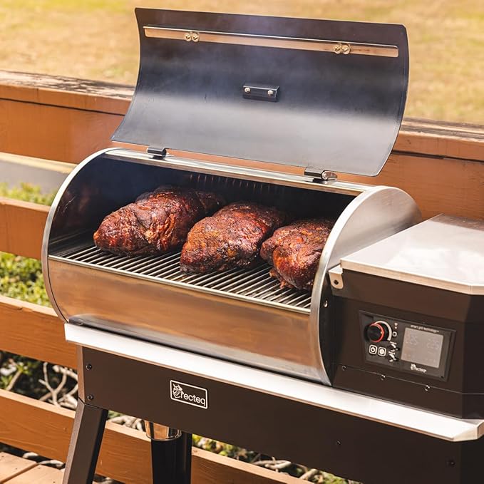 recteq Patio Legend 400 Pellet Smoker, Pellet Grill with Wifi & App Connectivity, Outdoor Smokers Grills, Wood Pellet Grills, Temp Range 180° to 700+°, Smoker Grill + Grilling Basics Bundle