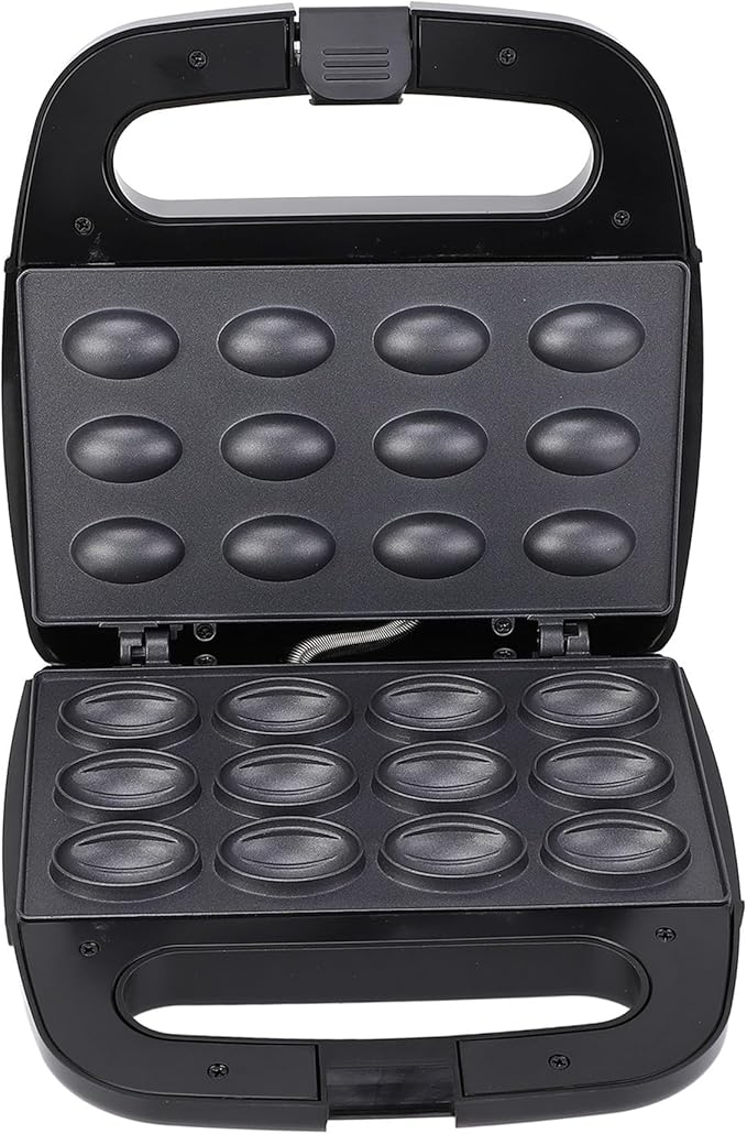 Electric Walnut Cake Maker,750W pcs Capacity Electric Walnut Cake Maker Automatic Mini Nut Waffle Bread Machine Sandwich Iron,Cooking Breakfast, Pan Oven,Gifts(American Plug)