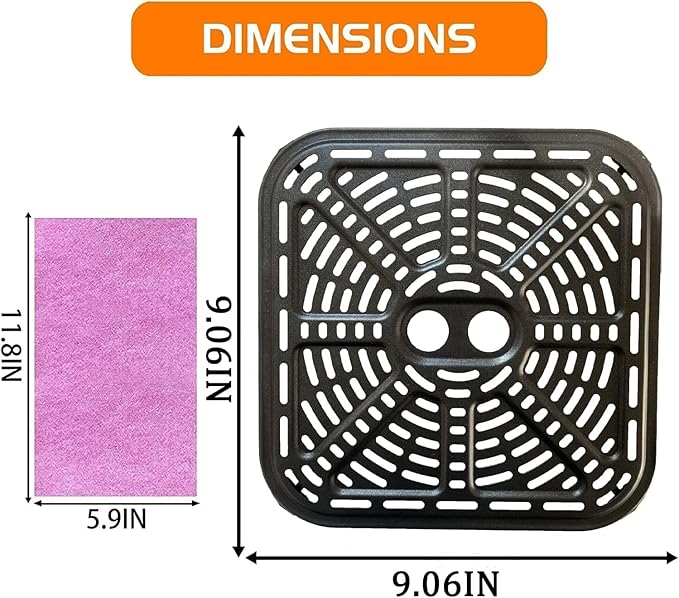 6.8QT Air Fryer Grill Pan for COSORI Dual Blaze 6.8QT Smart Air Fryer, Premium Air Fryer Grill Crisper Plate Rack Insert Grate Shelf for COSORI 6.8QT Air Fryers, Nonstick, Dishwasher Safe