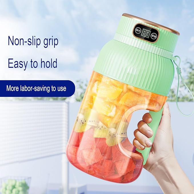 Large-capacity personal size blenders, powerful motor driving ten-blade cutter head, dual large-capacity batteries, TYPE-C fast charging head, 40Oz (1200ml) large capacity (white)