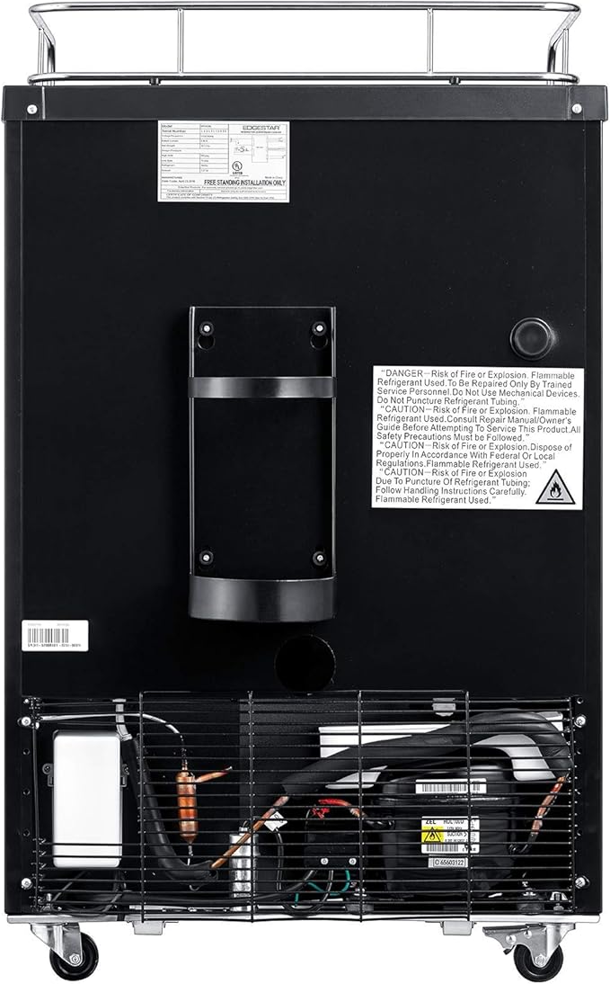 EdgeStar BR3002 24 Inch Wide Kegerator Conversion Refrigerator for Full Size Kegs with Deep Chill Mode - Black