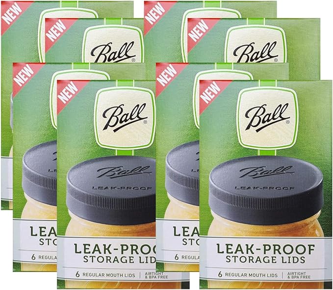 Ball Mason Jar Leak-Proof Lids, Regular Mouth, 6 CT (Pack of 8)