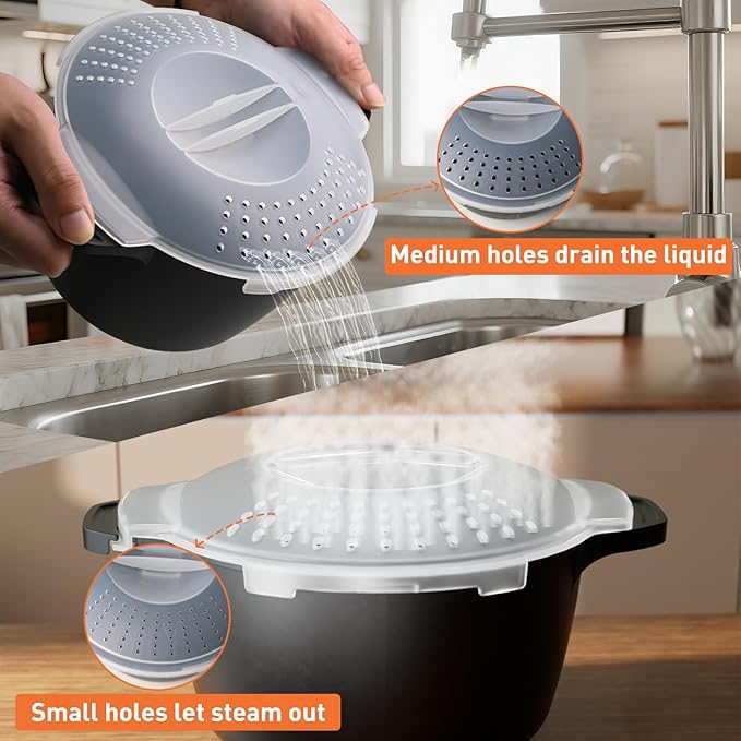 Microwave Cookware Steamer, 2 Quart Microwave Steamer for Vegetables, Microwave Cooker with Vent Lid- BPA Free, Freezer Safe