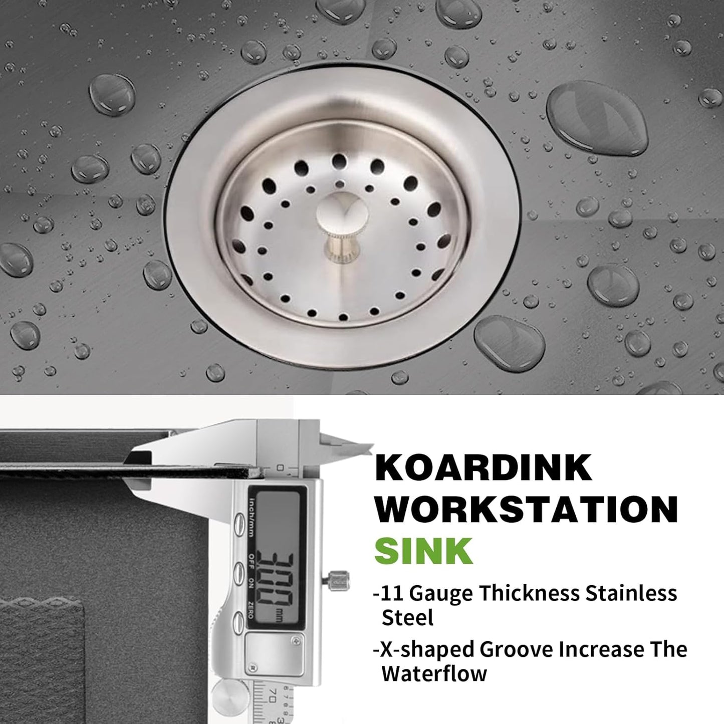 Black 27x18 Inch Kitchen And Bar Sink-Stainless Steel Drop In Kitchen Sink Modern Single Bowl Topmount Bar Sink Come With Silicon Mat,Drain Strainer Set Compatibility With Various Kitchen&Bar Style