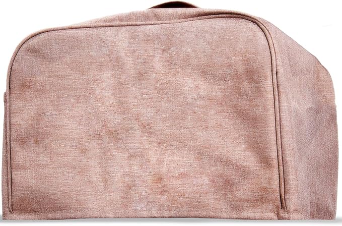 FLR 2 Slice Toaster Cover with Pockets, Dust-proof & Oil Proof, Fit Most 2 Slice Toasters (Rice Coffee, 11.5' x 7.5' x 8')