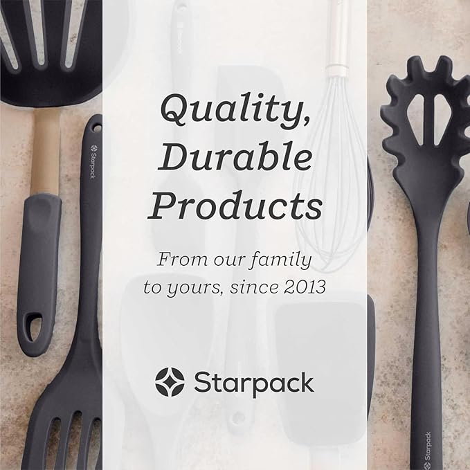 Starpack 'Scrape & Stir' Silicone Spatula (8 Inch) - Heat Resistant Spatula Set 600°F - Food Grade Kitchen Spatulas - Nonstick Baking and Cooking Spatula - LFGB Grade Rubber Spatula Set