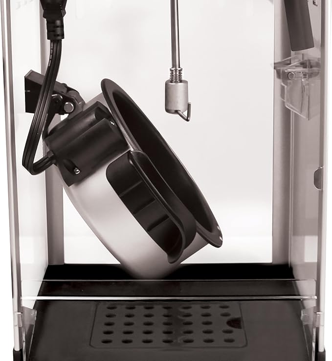 West Bend Stir Crazy Movie Theater Popcorn Popper, Gourmet Popcorn Maker Machine with Nonstick Popcorn Kettle, Measuring Tool and Popcorn Scoop for Popcorn Machine, 4 Qt., Black