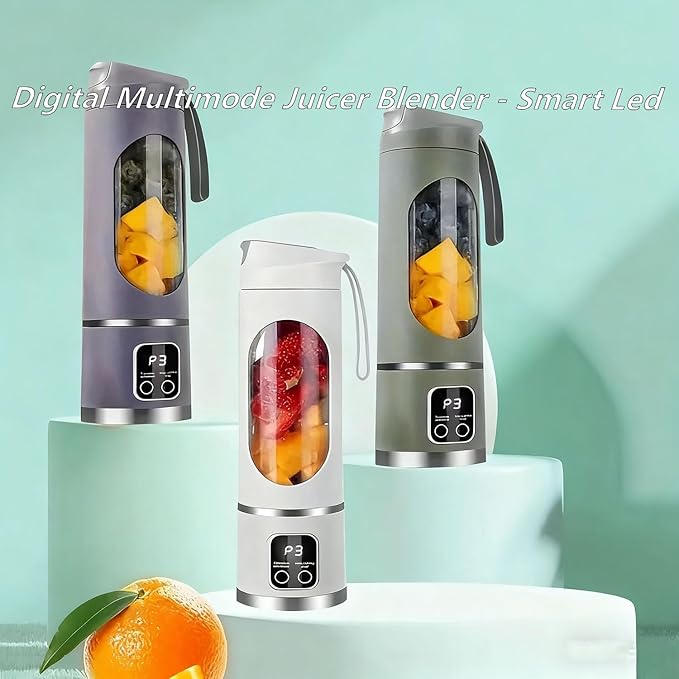 Digital Multimode Juicer Blender - Smart Led Display, Portable Usb Personal Electric Blender, Juicer Shakes And Smoothies Blender For Smoothies Liquid Diet, Shakes, Leak Proof Design (1PC-A)