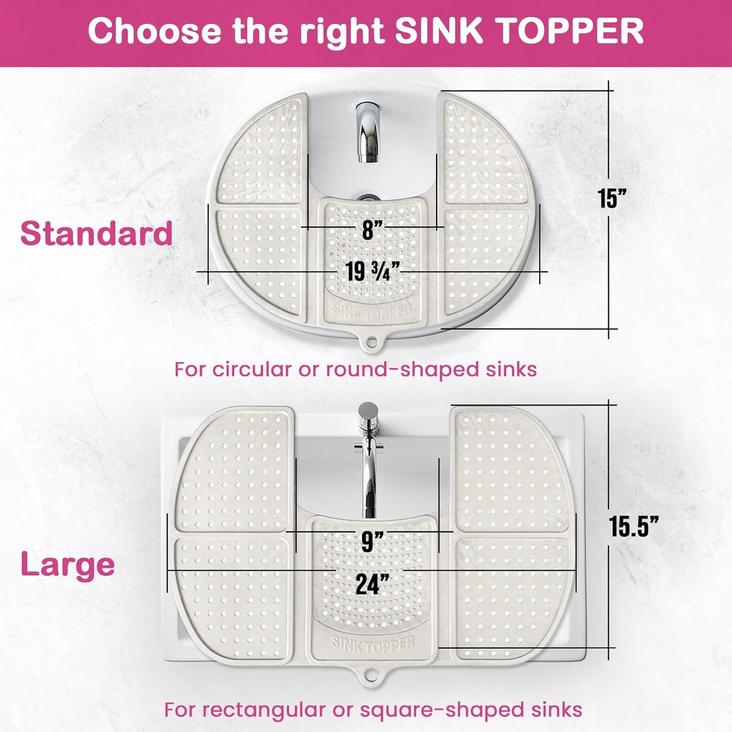 Sink Topper Bathroom Counter Cover & Storage Saver, Foldable Silicone Mat for Hot Tools, Hair Styling & Makeup, Beauty Brush Cleaning Mat, RV Camper Sink Cover & for Small Spaces (Large Green)