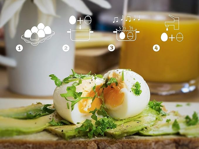LOL BeepEgg – Egg Timer for Boiling Eggs – Musical Egg Cooker for Soft, Medium, Hard Boiled Eggs – Food Safe – Singing Floating Egg Timer – Egg Cooker for 3 Levels of Doneness – Brainstream