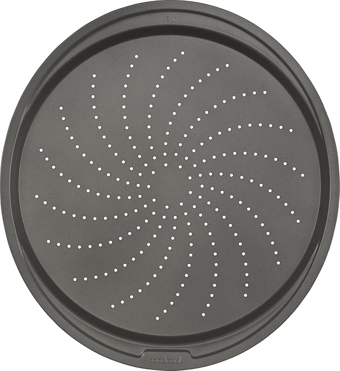 GoodCook Everyday Nonstick Steel Pizza Crisper, 13-Inch, Gray