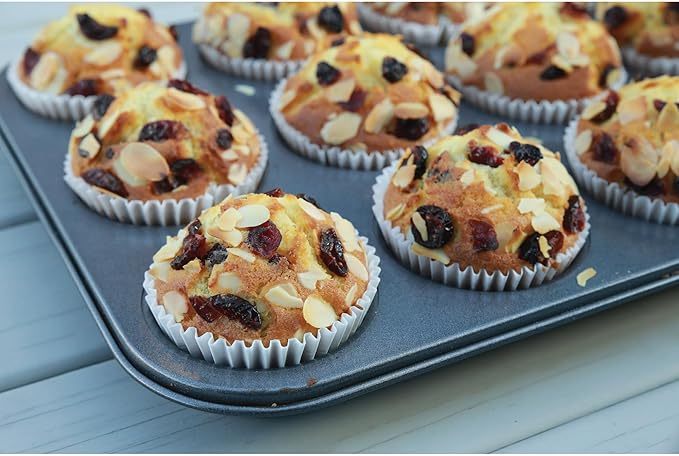 Mrs. Anderson's Baking 12-Cup Muffin Pan, Carbon Steel with Non-Stick Coating, PFOA Free, 14-Inches x 10.5-Inches