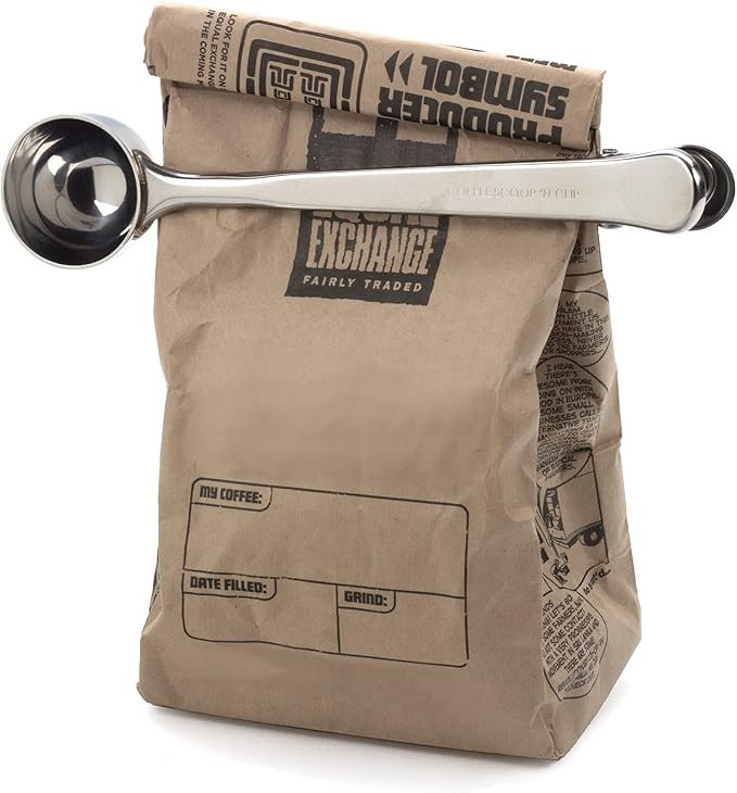 RSVP International Coffee Scoop Collection, 1-1/2 Tablespoon, Clip, Stainless Steel
